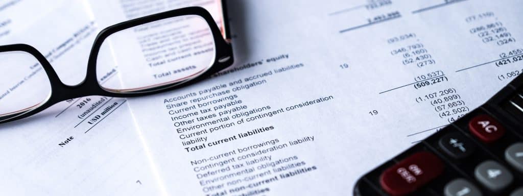 financial budget statement read and check the number for analysis invest stock business target